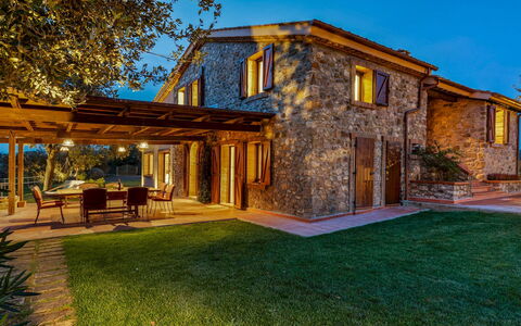 Casale Ombrone 11: Architecture, House, Home, Cottage, Estate, Farmhouse, Door, Villa, Mansion, Garden