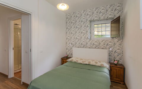 La Collina degli Ulivi 8+2: Interior Design, Furniture, Bed, Bedroom, Wall, Floor, Flooring, Wood, Bed Sheet, Room