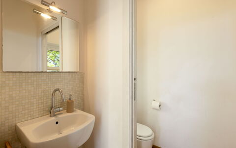 Brightline Villa 8: Bathroom, Bathroom Sink, Plumbing Fixture, Wall, Flooring, Interior Design, Floor, Mirror, Sink, Plumbing