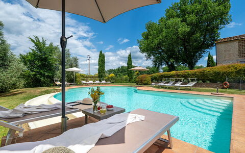 Podere Sant'Eugenio 14: Swimming Pool, Resort, Outdoor Furniture, Garden, Eco Hotel, Sunlounger, Thermae, Outdoor Table, Landscaping, Courtyard