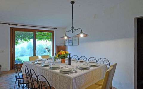Terra San Raffaele 10+3: Furniture, Interior Design, Dining Room, Table, Wood, Ceiling, Light Fixture, Flooring, Kitchen & Dining Room Table, Lighting