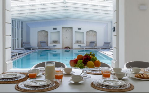 Villa la Perla Bianca 10: Interior Design, Furniture, Floor, Ceiling, Apartment, Resort, Swimming Pool, Hotel, Linens, Design