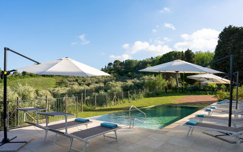 Il Poggione 10: Swimming Pool, Outdoor Furniture, Sunlounger, Furniture, Umbrella, Chair, Resort, Shade, Eco Hotel, Landscaping