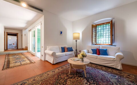 Villa Collegigliato 8: Interior Design, Flooring, Furniture, Floor, Ceiling, Couch, Room, Table, Living Room, Home