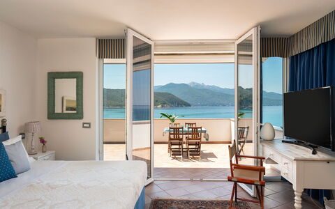 Villa Il Faro 10: Furniture, Interior Design, Sea, Room, Resort, Coast, Linens, Hotel, Eco Hotel, Chair