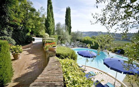 Le Rondini: Property, Garden, Natural Landscape, Swimming Pool, Real Estate, Botany, Landscaping, Botanical Garden, Tree, House