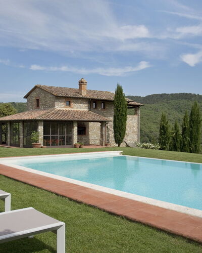 La Maccinaia 14: Property, Swimming Pool, House, Estate, Building, Home, Real Estate, Villa, Grass, Farmhouse