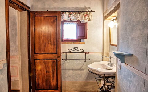 Villa Petrognano: Room, Property, Building, Interior Design, House, Furniture, Floor, Architecture, Bathroom, Door