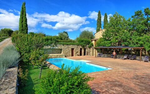 Brunello: Cloud, Water, Sky, Plant, Property, Botany, Azure, Tree, Natural Landscape, Building