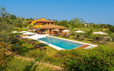 Villa Amadeo: Sky, Water, Plant, Swimming Pool, Natural Landscape, Shade, Rectangle, Building, Outdoor Furniture, Arecales