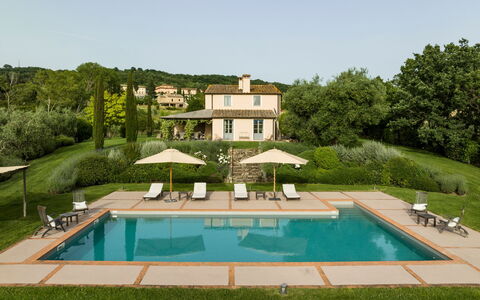 Villa Danilo: Water, Property, Swimming Pool, Plant, Green, Sky, Azure, Tree, Building, Grass