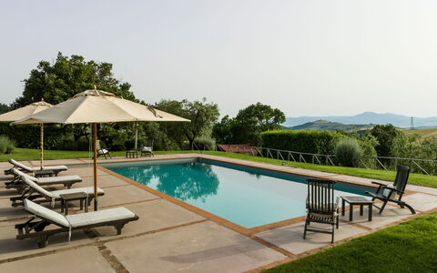 Villa Danilo: Water, Plant, Sky, Property, Furniture, Swimming Pool, Building, Tree, Outdoor Furniture, Shade