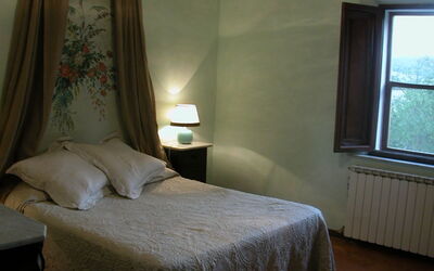 Bedroom overlooking vineyards