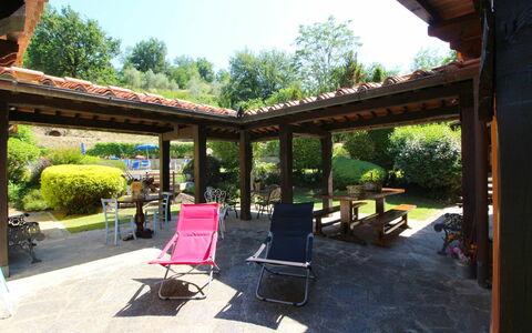 Le Balze: Plant, Furniture, Sky, Building, Shade, Tree, Chair, Flowerpot, Outdoor Furniture, House