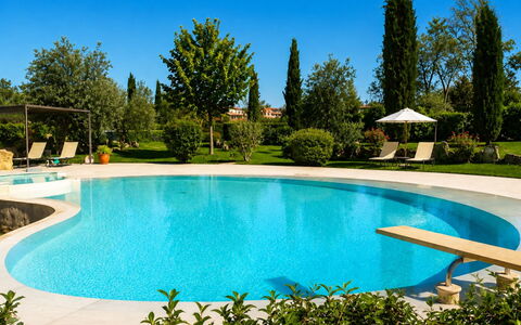 Pieve di Sant Ippolito: Garden, Cottage, Farmhouse, Shade, Landscaping, Estate, Yard, Backyard, Stone Wall, Hacienda
