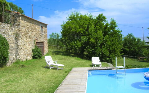 Casa Rossa: Swimming Pool, Furniture, Farmhouse, Cottage, Garden, Chair, Backyard, Outdoor Furniture, Shade, Estate