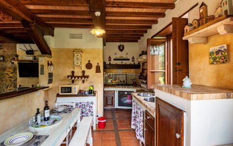 La Casa di Pino: Furniture, Wood, Interior Design, Kitchen, Flooring, Home, House, Room, Countertop, Ceiling