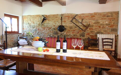 Il Viaggiolo: Room, Property, Dining Room, Table, Interior Design, Furniture, House, Building, Wood, Floor