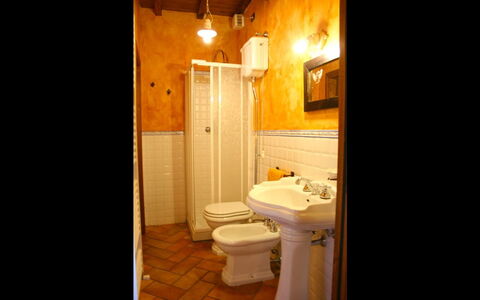 Torre di Vignale: Bathroom, Room, Property, Lighting, Interior Design, Building, House, Plumbing Fixture, Bathroom Cabinet, Real Estate