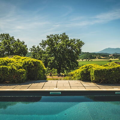 Poggio Falcone: Water, Cloud, Sky, Plant, Water Resources, Natural Landscape, Azure, Rectangle, Swimming Pool, Vegetation