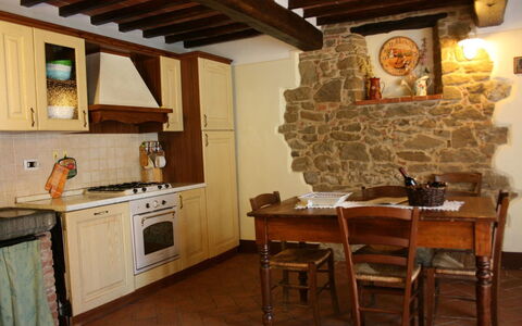 Podere della Crocchia: Room, Property, Countertop, Furniture, Building, Floor, Interior Design, Kitchen, Hardwood, Masonry Oven