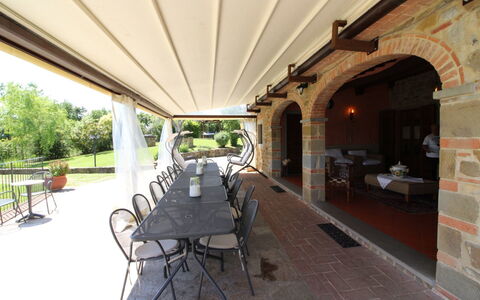 La Quiete: Furniture, Plant, Chair, Building, Porch, Window, Interior Design, Shade, Wood, Tree