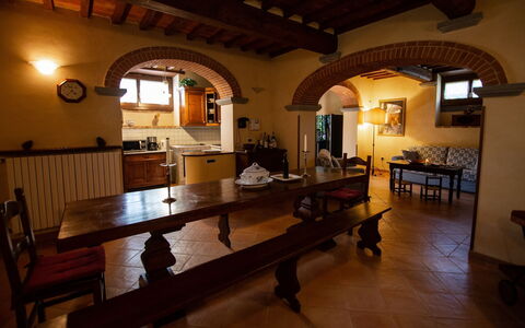 Villa degli Olivi: Building, Room, Interior Design, Architecture, House, Restaurant, Ceiling, Flooring, Floor