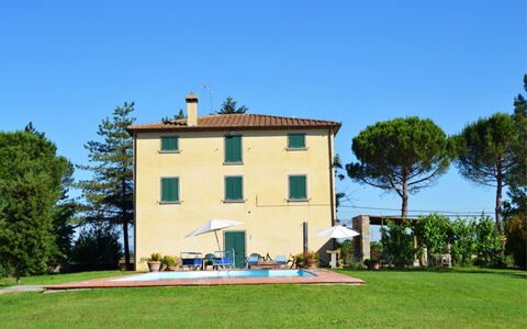 Villa Cantagallo: Sky, Plant, Building, Window, Tree, Land Lot, House, Grass, Cottage, Residential Area