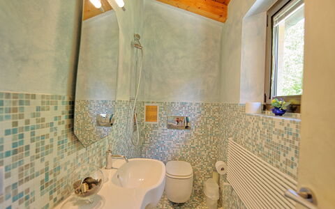 Casa Lucia: Bathroom, Room, Property, Interior Design, Tile, Architecture, Building, Real Estate, House, Floor