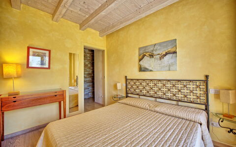 Casa Lucia: Bedroom, Bed, Furniture, Room, Property, Interior Design, Bed Sheet, Bed Frame, Building, Ceiling