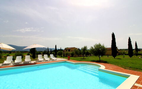 Podere Marcigliano: Water, Sky, Cloud, Plant, Swimming Pool, Nature, Tree, Shade, Rectangle, Grass