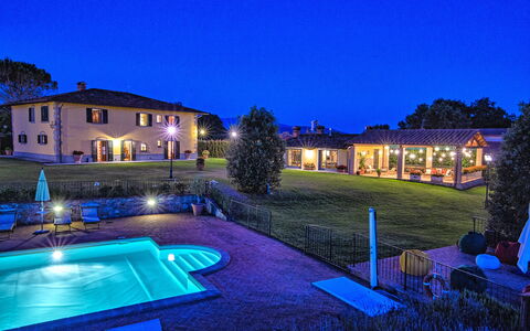 Podere Sant'angelo: Property, Lighting, Home, Estate, House, Swimming Pool, Real Estate, Building, Landscape Lighting, Mansion