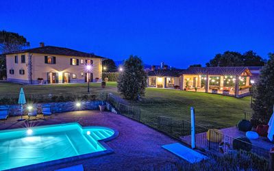 Podere Sant'angelo: Property, Lighting, Home, Estate, House, Swimming Pool, Real Estate, Building, Landscape Lighting, Mansion