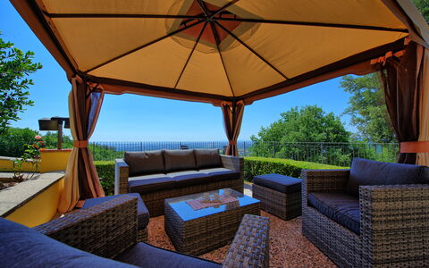 Villa Crispinino: Property, Furniture, Real Estate, Room, Home, Deck, Estate, Patio, House, Building