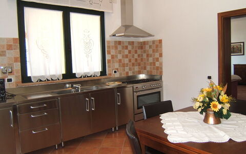 Villa Giulia Follonica: Room, Furniture, Property, Countertop, Cabinetry, Interior Design, Kitchen, Building, Floor, Tile