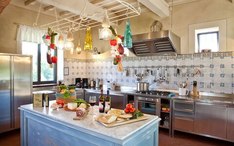 Villa Sant' Angelo: Countertop, Kitchen, Room, Furniture, Cabinetry, Property, Interior Design, Building, Ceiling, Interior Design