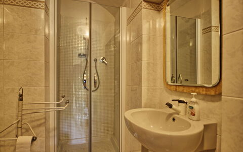 Villa Buonaparte: Bathroom, Room, Property, Plumbing Fixture, Tile, Interior Design, Tap, Shower, Architecture, Shower Door