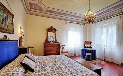 Villa Buonaparte: Room, Property, Furniture, Bedroom, Building, Interior Design, Bed Sheet, Bed, Ceiling, Wall