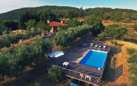 Civitella: Property, Aerial Photography, Hill Station, House, Real Estate, Estate, Rural Area, Swimming Pool, Tree, Home