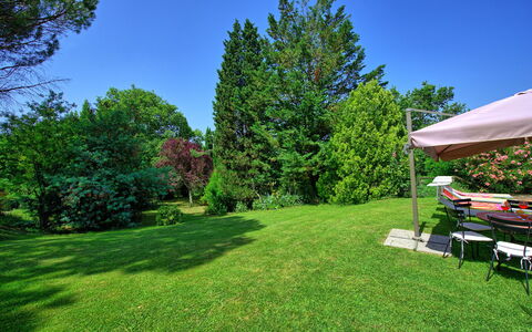 Villa Campogialli: Green, Lawn, Property, Grass, Tree, Yard, Natural Landscape, Garden, Real Estate, House