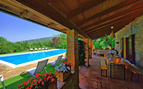 Villa Campogialli: Property, Building, House, Real Estate, Home, Room, Estate, Interior Design, Porch, Leisure