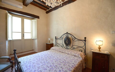 Villa Agazzi: Bedroom, Bed, Room, Property, Furniture, Bed Sheet, Bed Frame, Bedding, Ceiling, Interior Design