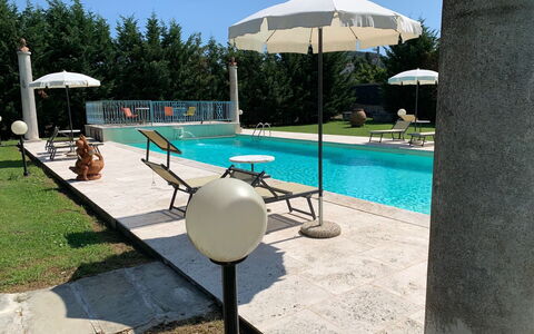 Villa Quattro Mori: Water, Furniture, Table, Swimming Pool, Plant, Rectangle, Shade, Chair, Azure, Outdoor Furniture