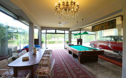 Villa Quattro Mori: Room, Property, Interior Design, Building, Furniture, Ceiling, Table, House, Dining Room, Living Room