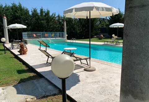 Villa Quattro Mori: Water, Furniture, Table, Swimming Pool, Plant, Rectangle, Shade, Chair, Azure, Outdoor Furniture