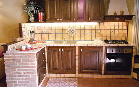 Casa Stefy: Furniture, Cabinetry, Countertop, Room, Property, Kitchen, Floor, Tile, Interior Design, Sink