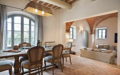 La Valle 2 Castelfalfi: Room, Property, Building, Interior Design, Furniture, Living Room, Ceiling, Floor, Real Estate, House