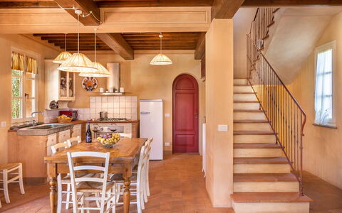 Le Vigne 6: Furniture, Table, Stairs, Wood, Building, Window, Door, Interior Design, Chair, Floor