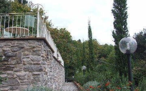 Villa Il Castagno: Vegetation, Tree, Wall, Shrub, Garden, Botany, Plant, Architecture, House, Grass