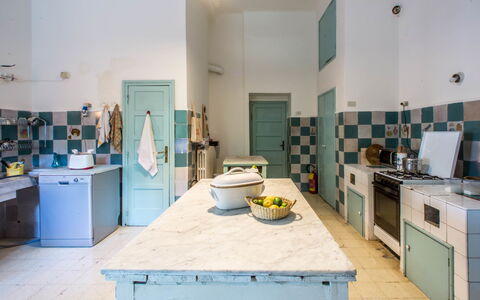 Marina Dei Ronchi Prestige: Room, Kitchen, Property, Green, Turquoise, Blue, Furniture, Countertop, Building, House